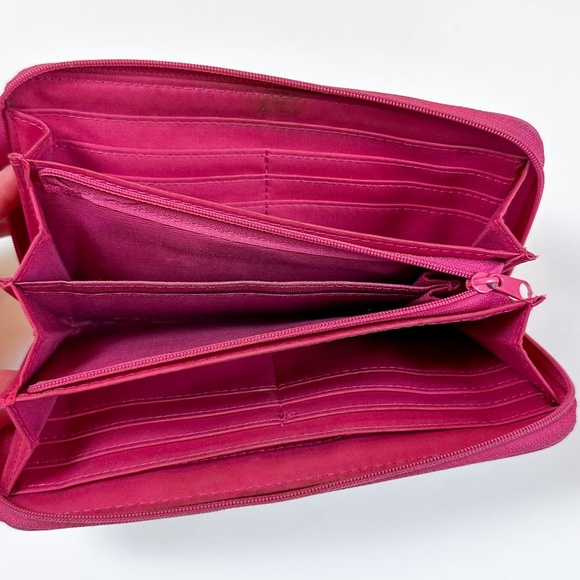 Fossil Liza Pop Art Zip Around Wallet Pink - Picture 10 of 12